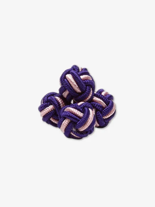 Purple & Pink Monkey's Fist Silk Knot Cufflinks sold by J. Press