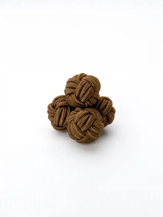 Brown Monkey's Fist Silk Knot Cufflinks sold by J. Press