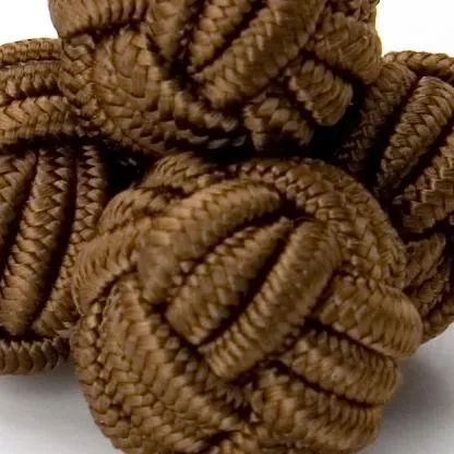 Brown Monkey's Fist Silk Knot Cufflinks sold by J. Press product image thumbnail 2