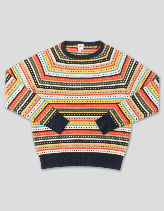Nordic Stripe Crewneck Sweater - Trim Fit sold by J. Press