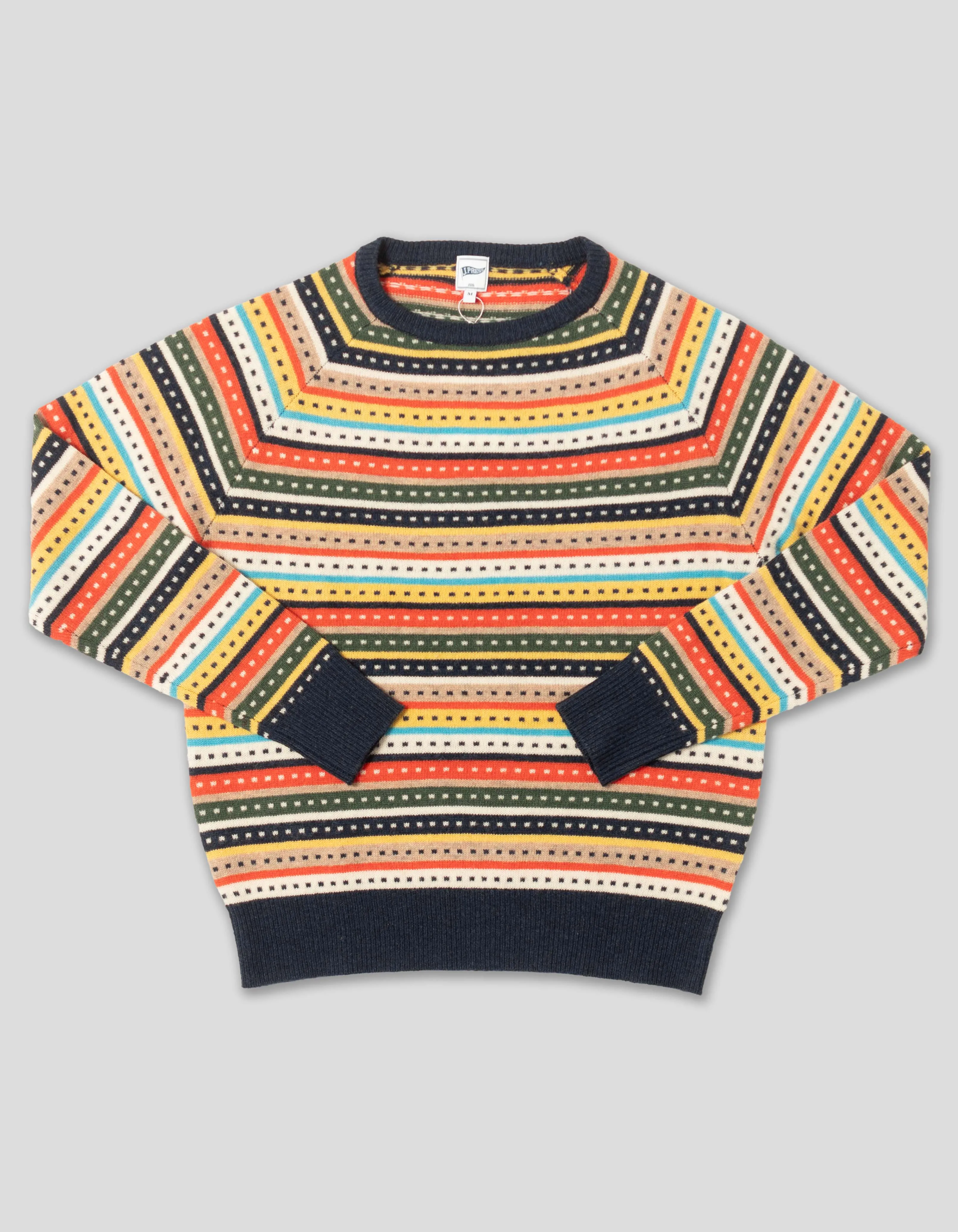 Nordic Stripe Crewneck Sweater - Trim Fit sold by J. Press
