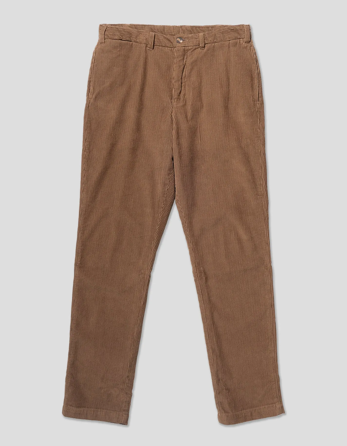 Solid Tan Wide Wale Corduroy Trouser - Trim Fit sold by J. Press
