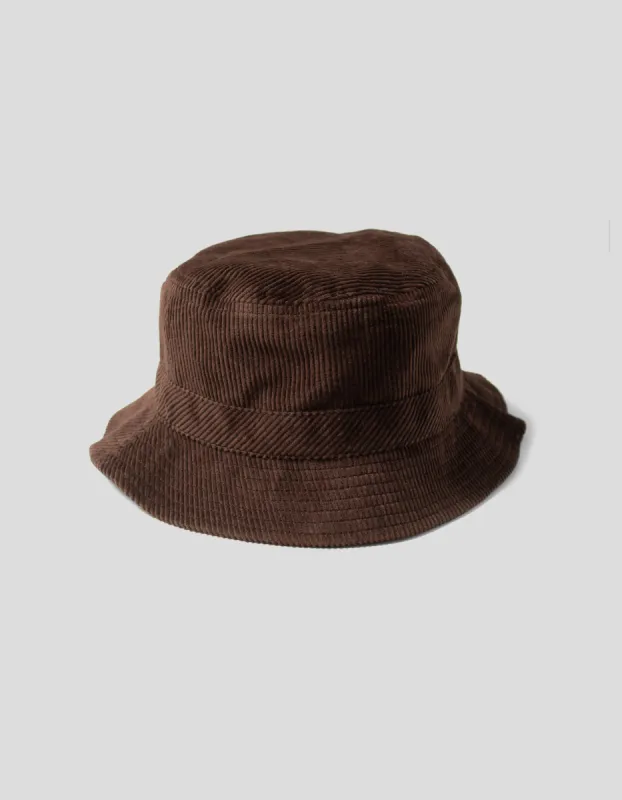 REVERSIBLE CORDUROY BUCKET HAT - BROWN sold by J. Press