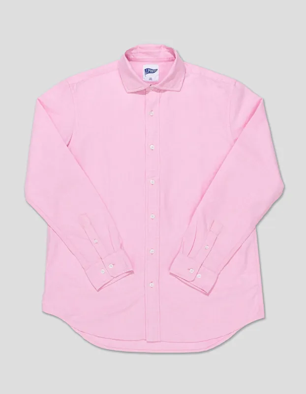 Pink Enzyme-Washed Oxford Spread Collar Shirt - Trim Fit sold by J. Press