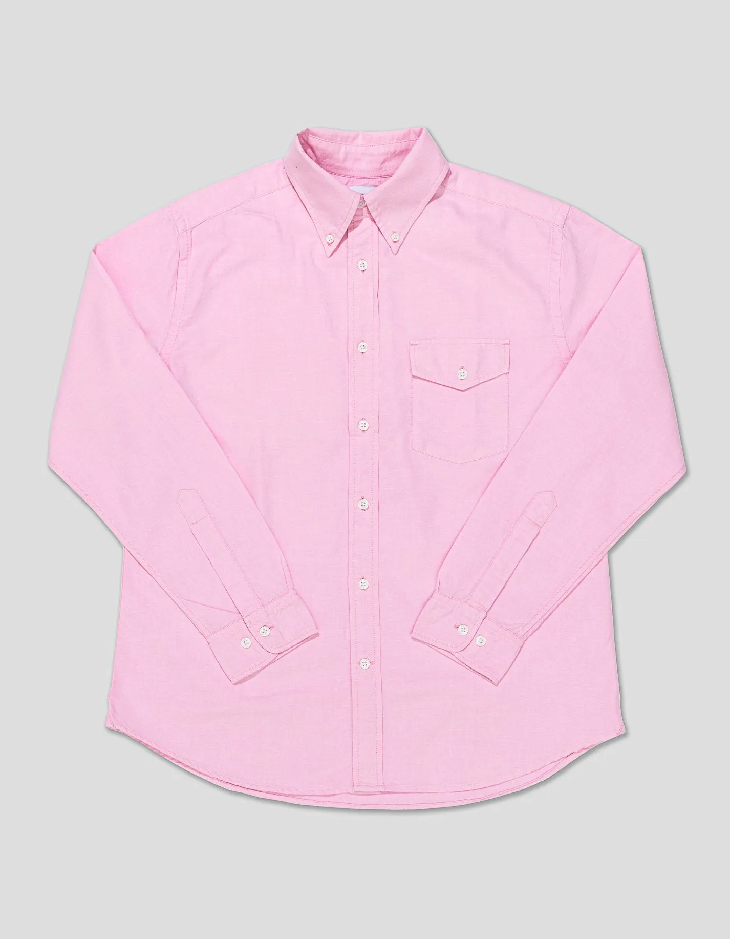 Pink Enzyme-Wash Oxford Striped Shirt - Flap Pocket - Trim Fit sold by J. Press