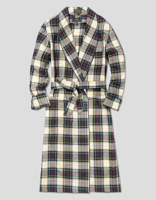 Made-in-Canada Viyella Weathered Campbell Tartan Robe sold by J. Press