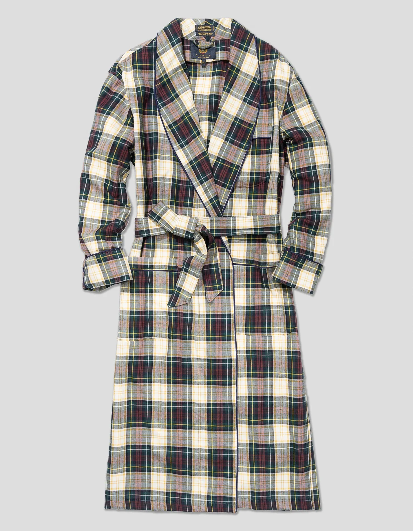 Made-in-Canada Viyella Weathered Campbell Tartan Robe sold by J. Press