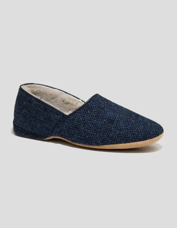 Herringbone Tweed Shearling Lined Slipper sold by J. Press