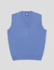 LAMBSWOOL V NECK VEST - BLUE sold by J. Press