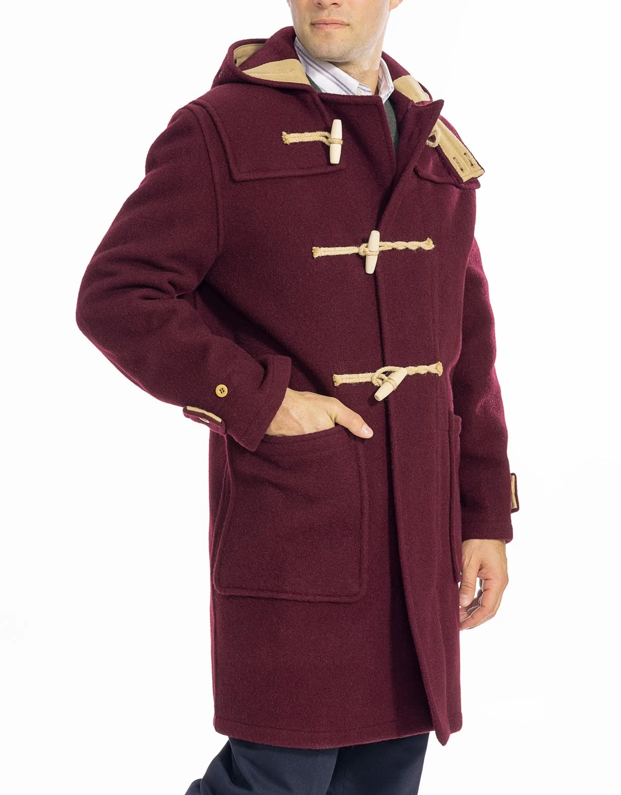 MONTY DUFFLE COAT - BURGUNDY sold by J. Press
