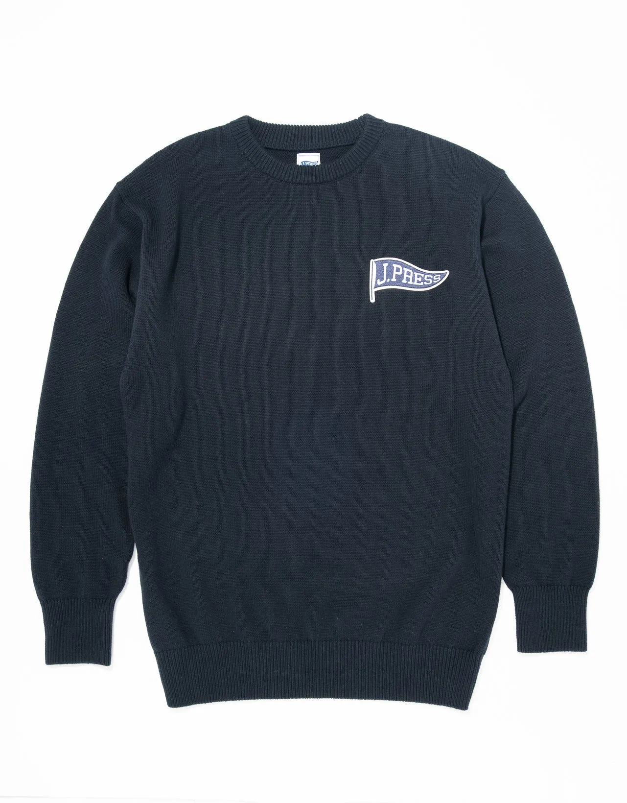 J. PRESS VARSITY CREW NECK SWEATER - NAVY sold by J. Press