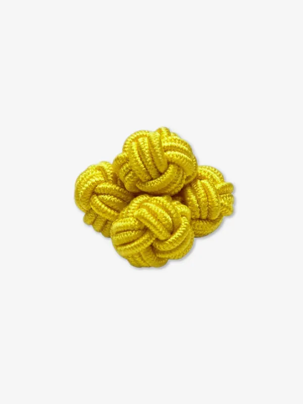 Yellow Monkey's Fist Silk Knot Cufflinks sold by J. Press