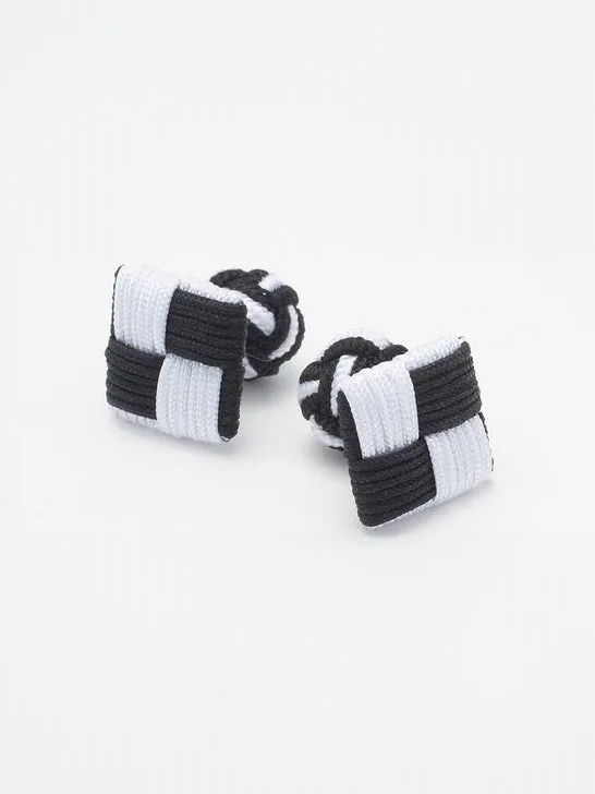 Black & White Combo Knot Cufflinks sold by J. Press