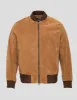 TAN SUEDE BOMBER JACKET sold by J. Press