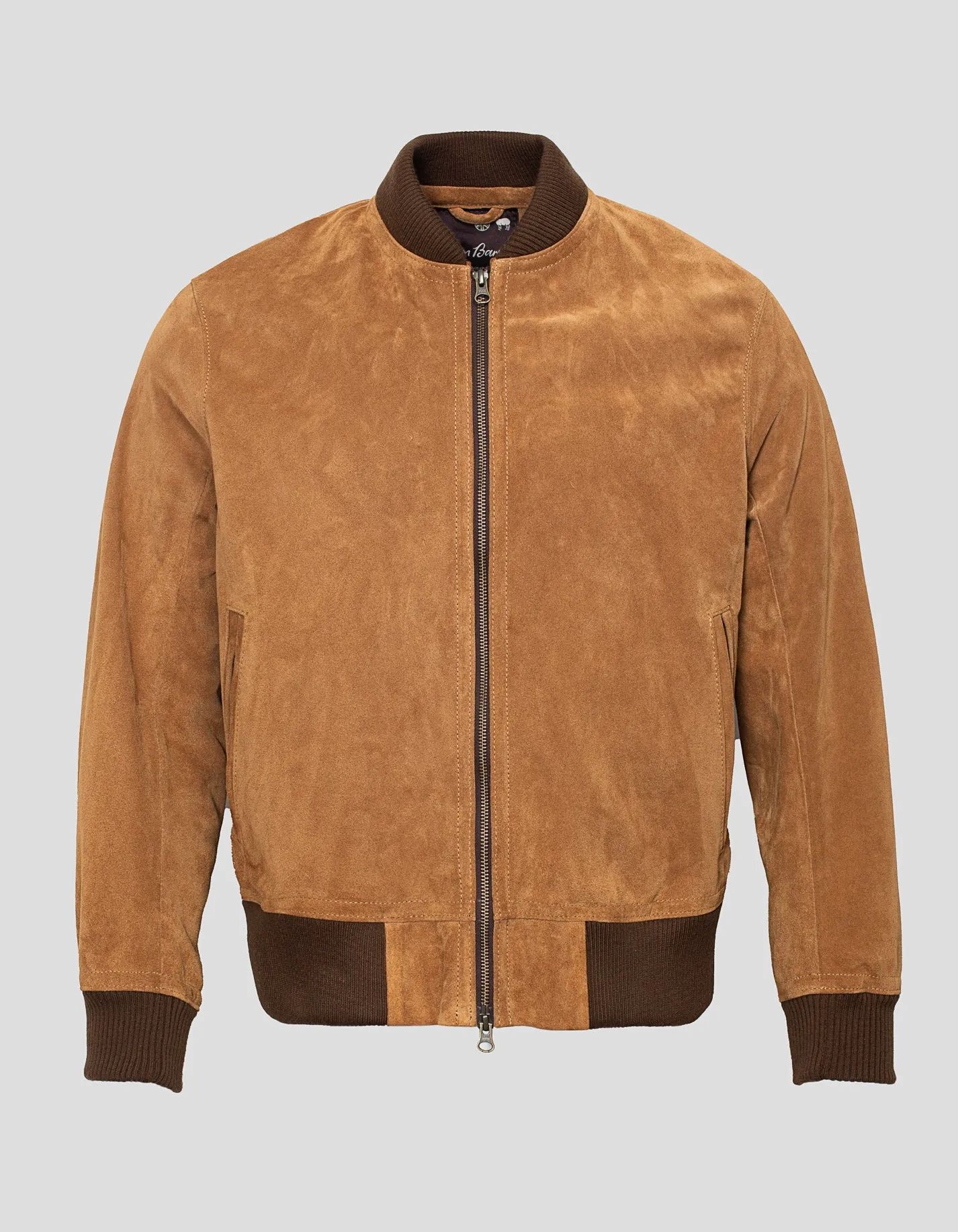 TAN SUEDE BOMBER JACKET sold by J. Press