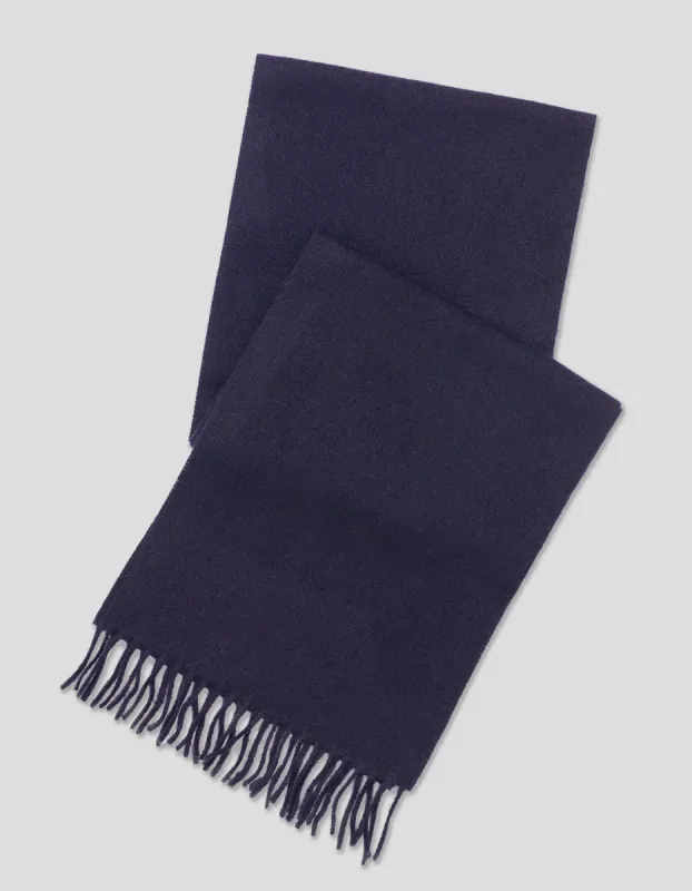 CASHMERE SOLID MUFFLER - NAVY sold by J. Press