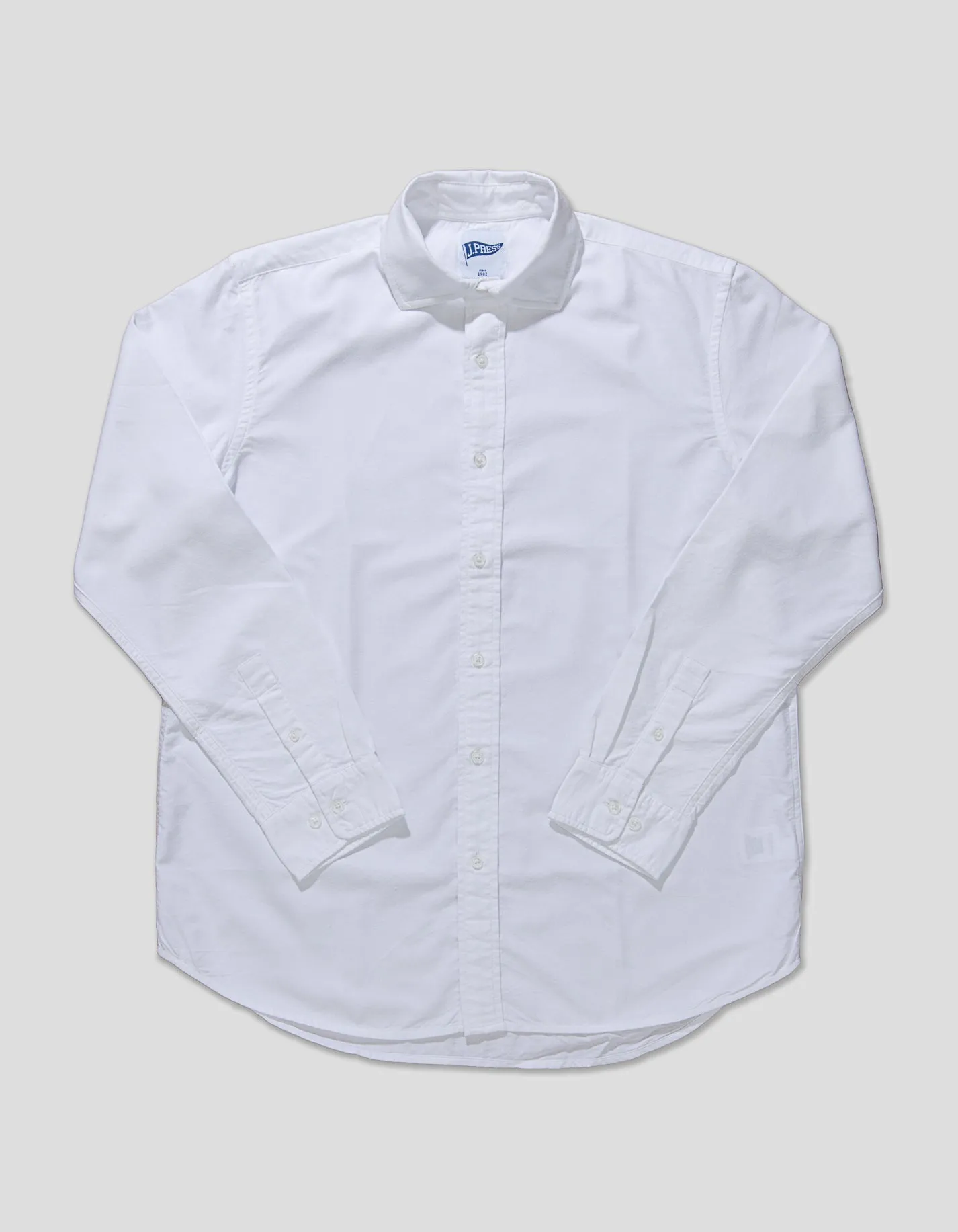 Trim Fit Enzyme-Washed Oxford Spread Collar Shirt sold by J. Press