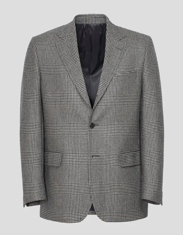 BLACK AND WHITE PLAID CASHMERE SPORT COAT sold by J. Press