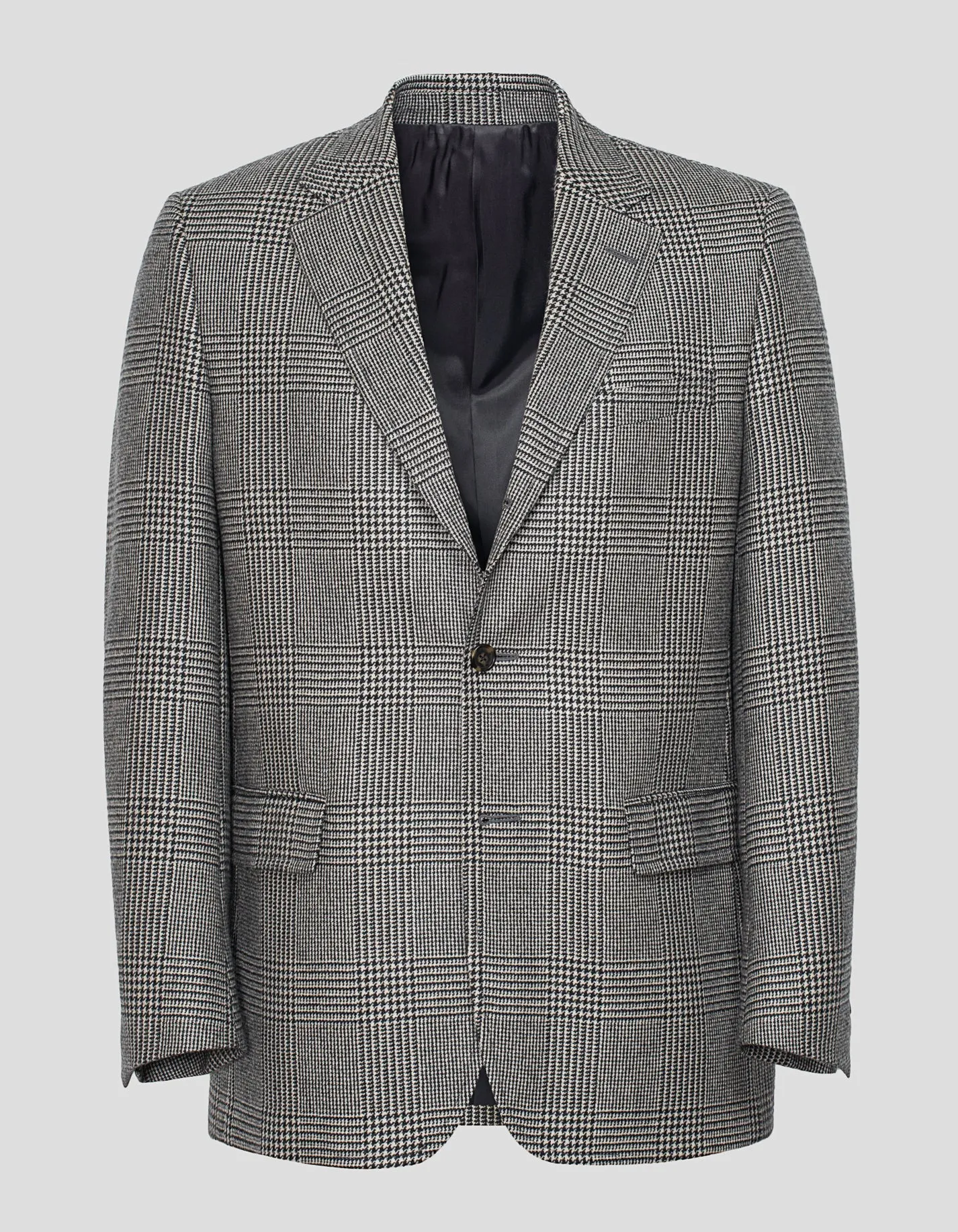 Made-in-Canada Glen Plaid Black & White Pure Cashmere Sport Coat sold by J. Press