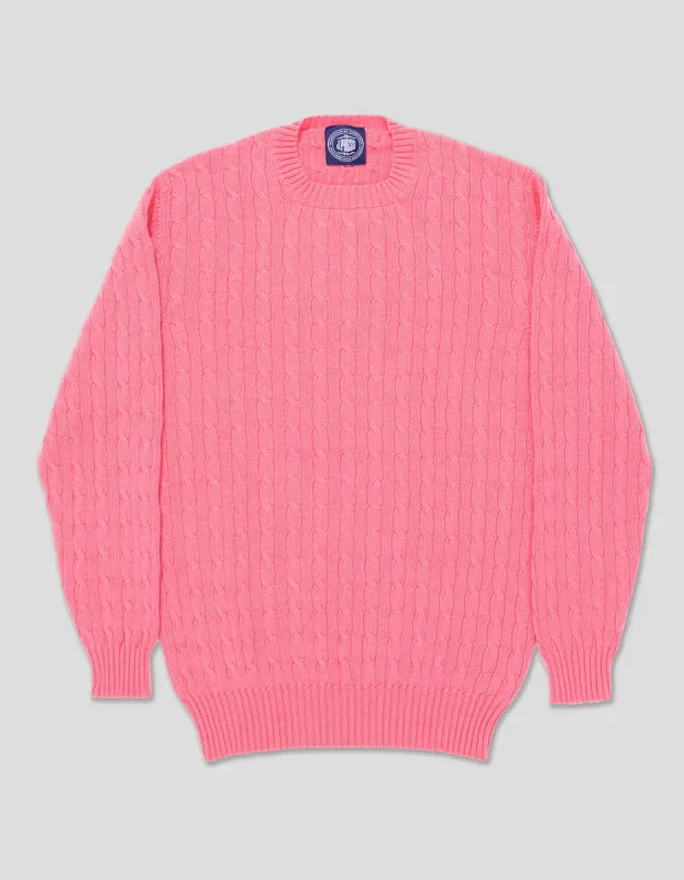 PINK CASHMERE CABLE sold by J. Press