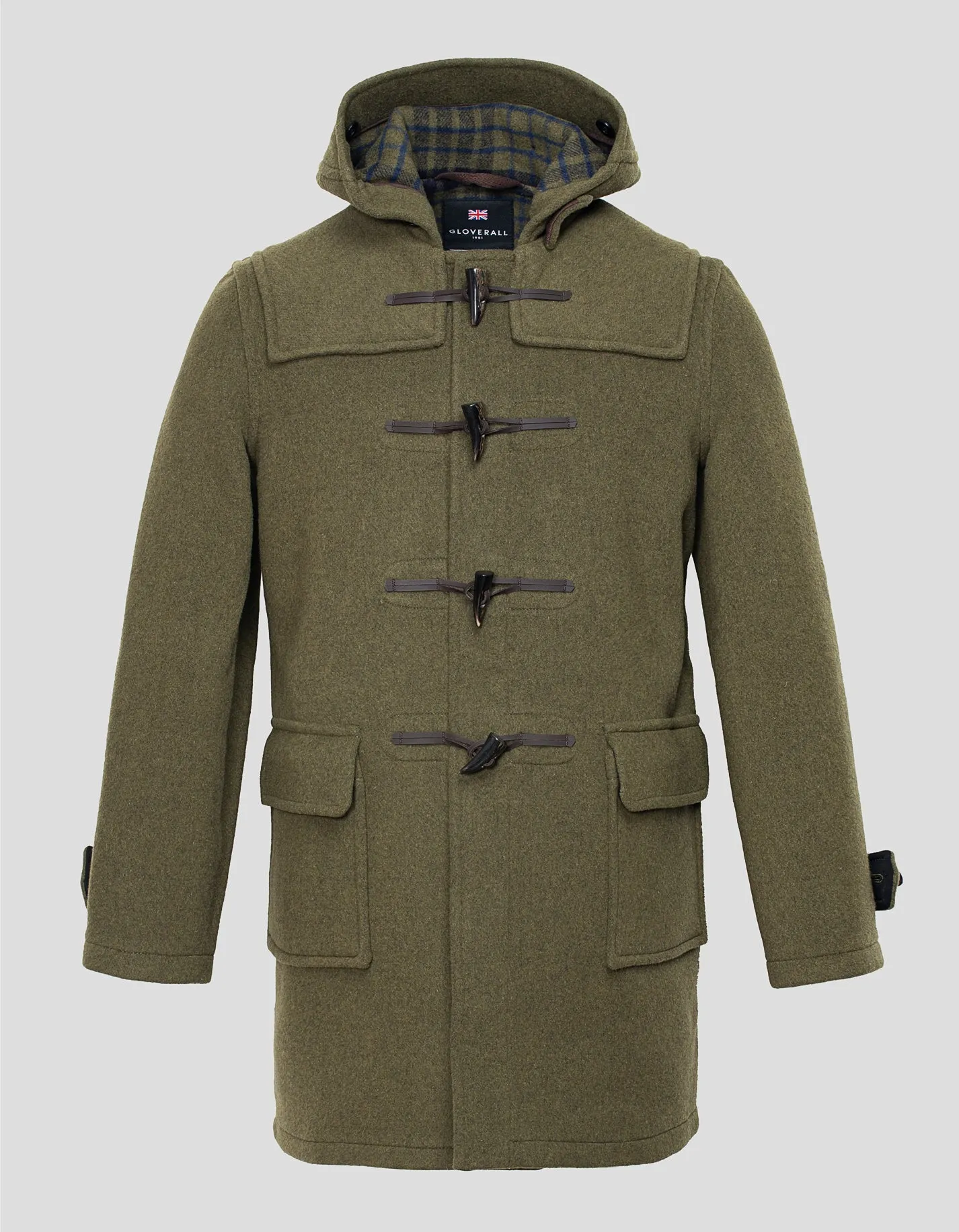 Made-in-England Loden Green Classic Morris Duffle Coat sold by J. Press