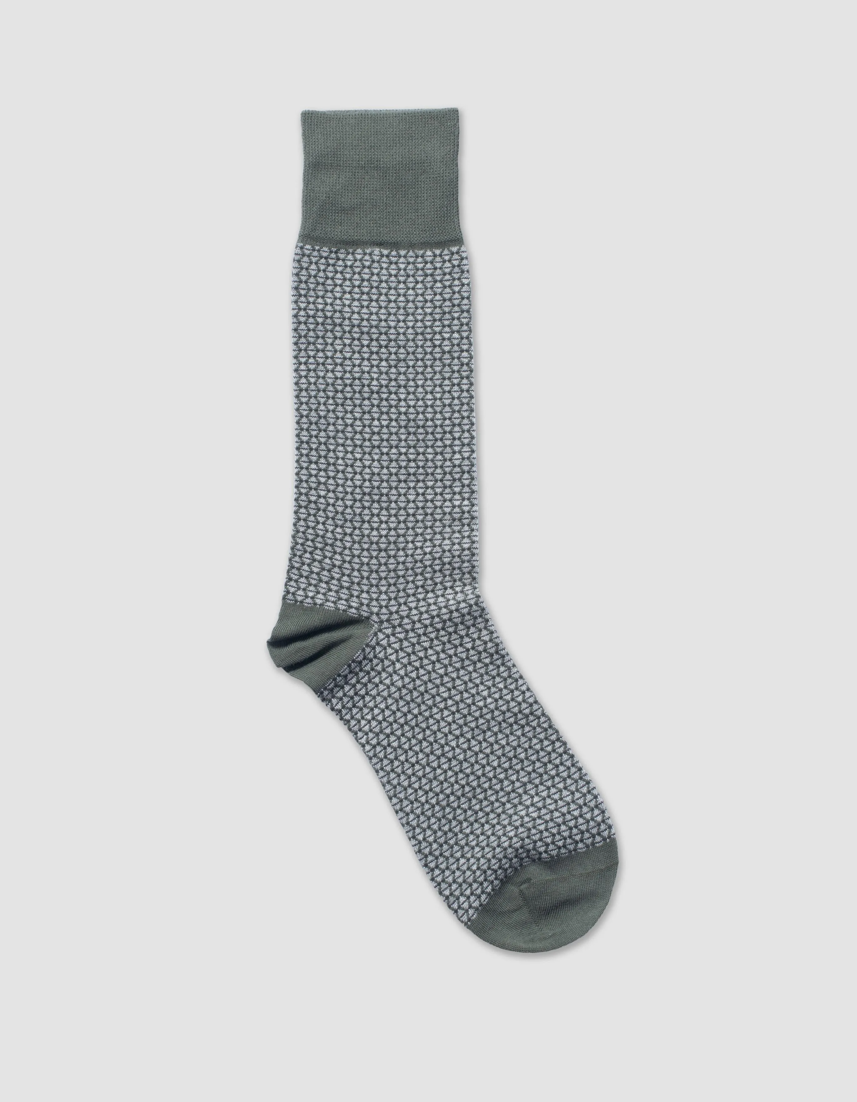 Diamond Jacquard Mid-Calf Socks sold by J. Press