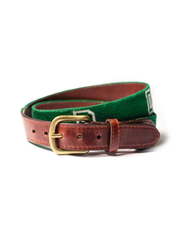 Dartmouth College Needlepoint Belt sold by J. Press