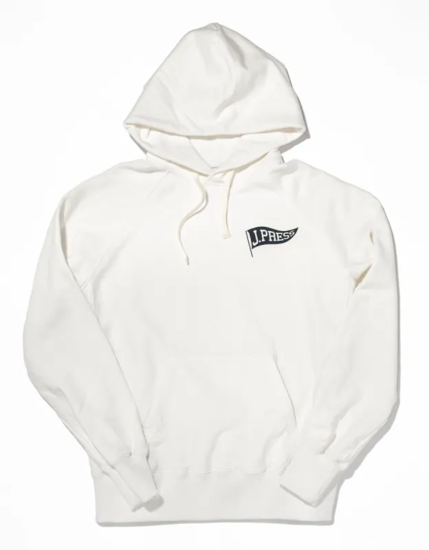 White J. Press Burgee Hoodie sold by J. Press