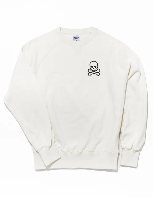 SKULL AND CROSSBONES SWEATSHIRT - WHITE sold by J. Press