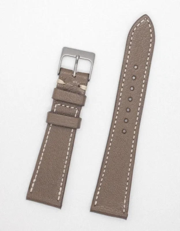 Made-in-USA Grey Goat Leather Watch Strap made by J. Press