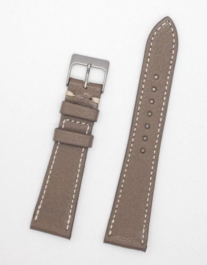 Made-in-USA Grey Goat Leather Watch Strap sold by J. Press