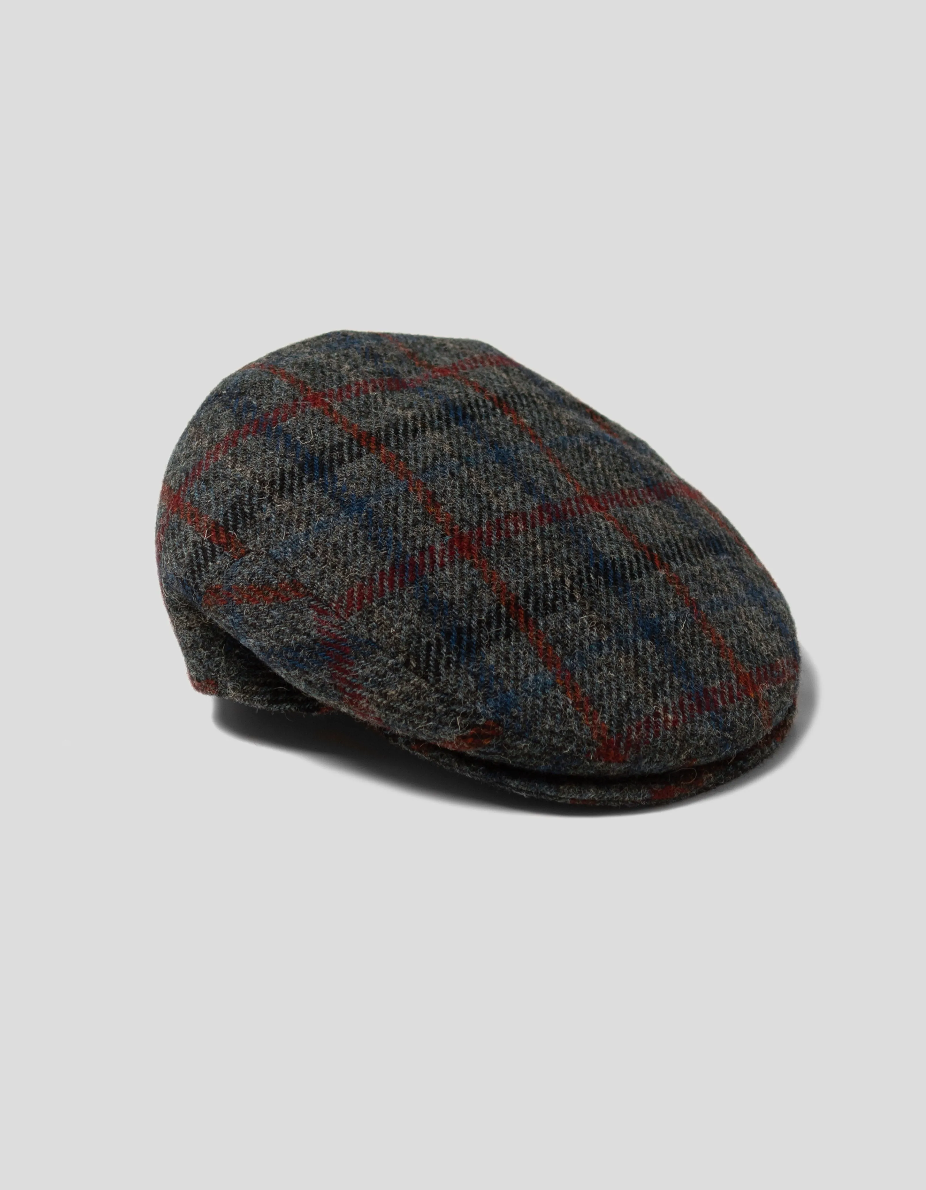 HARRIS TWEED IVY CAP - GREY MULTI PANE sold by J. Press