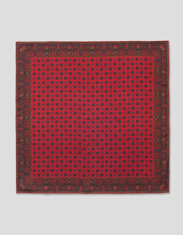 FOULARD POCKET SQUARE - RED sold by J. Press