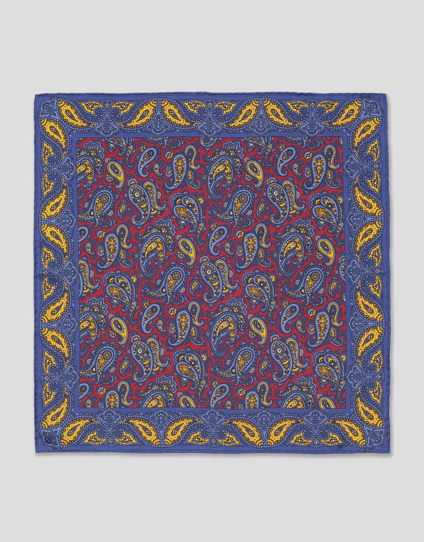 RED PAISLEY POCKET SQUARE sold by J. Press