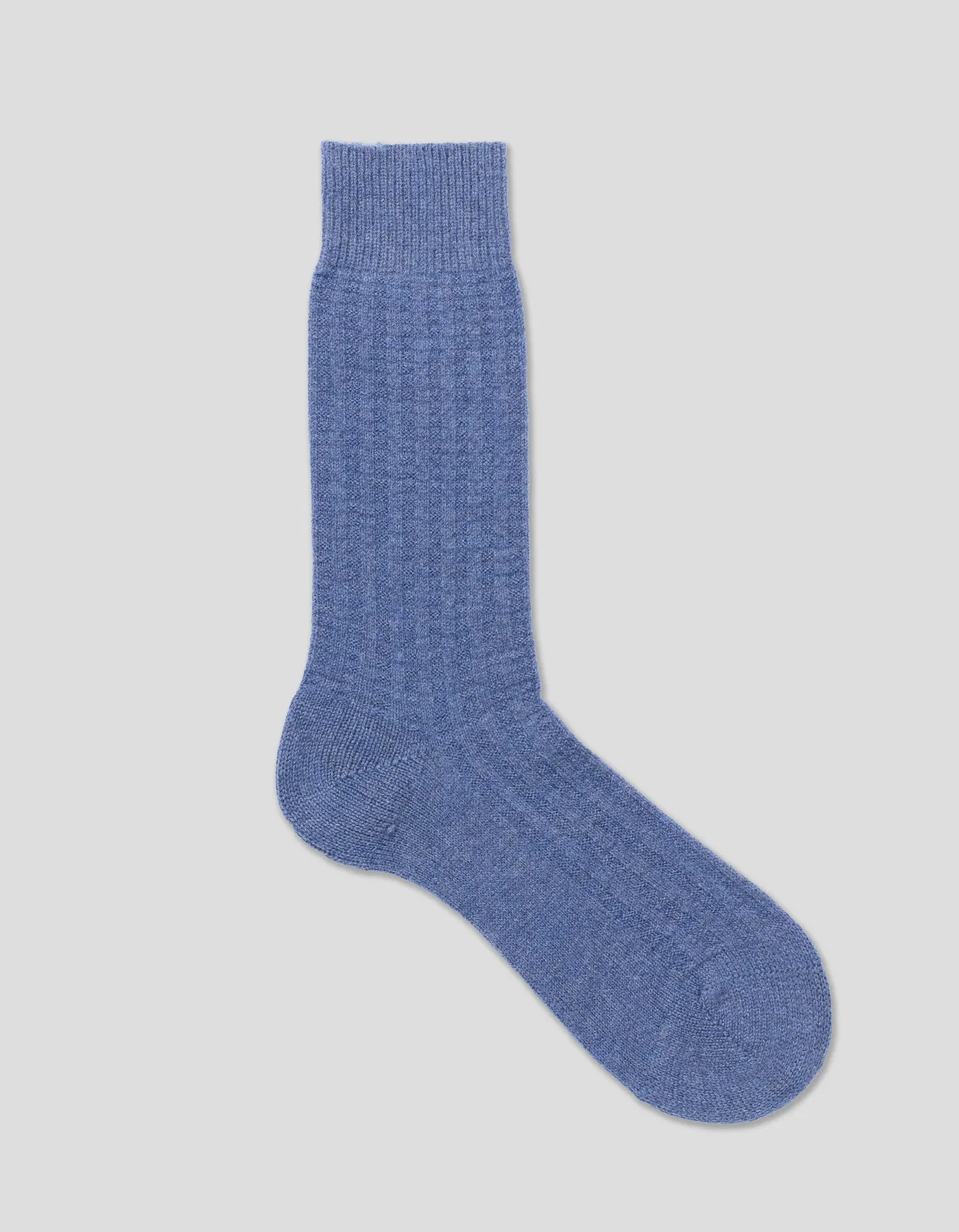 TEXTURED CASHMERE SOCKS - BLUE sold by J. Press