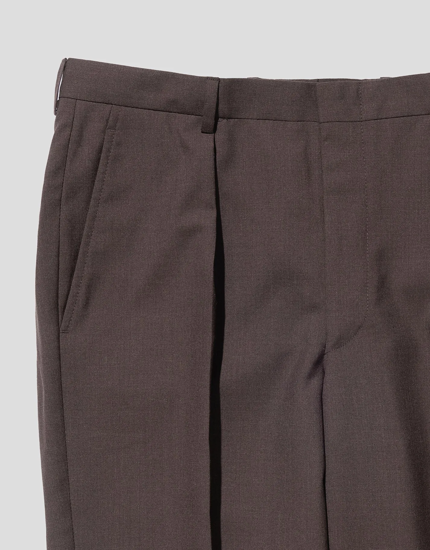 Made-in-USA Dark Brown Single Pleat Wool Trousers sold by J. Press product image thumbnail 2