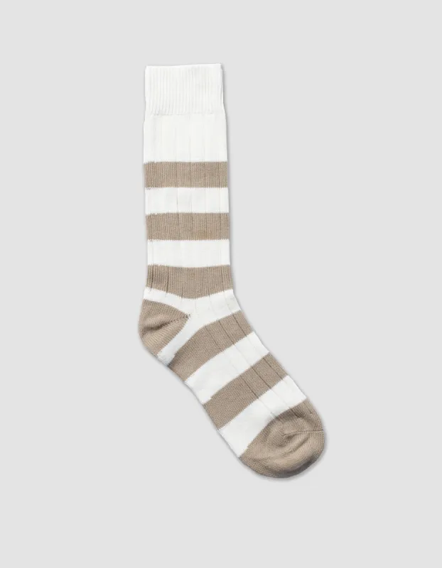 Rugby Stripe Organic Cotton Socks made by J. Press