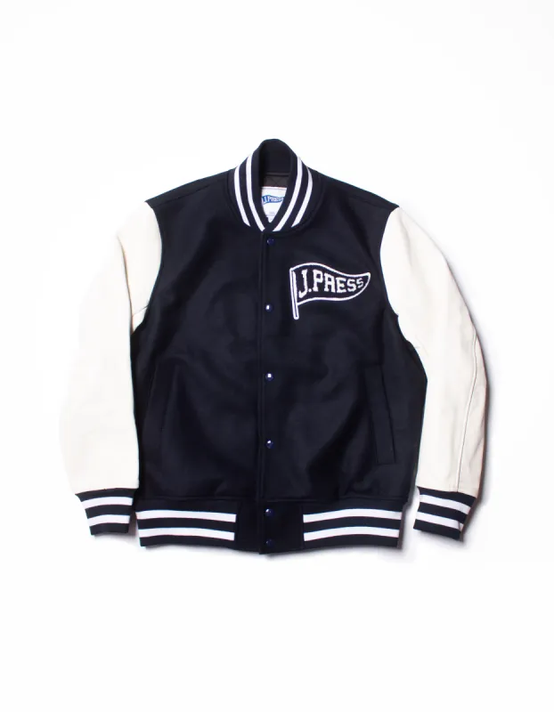 J. PRESS VARSITY JACKET - NAVY sold by J. Press