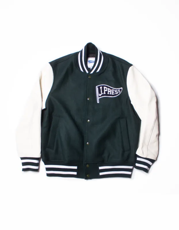 J. PRESS VARSITY JACKET - GREEN sold by J. Press