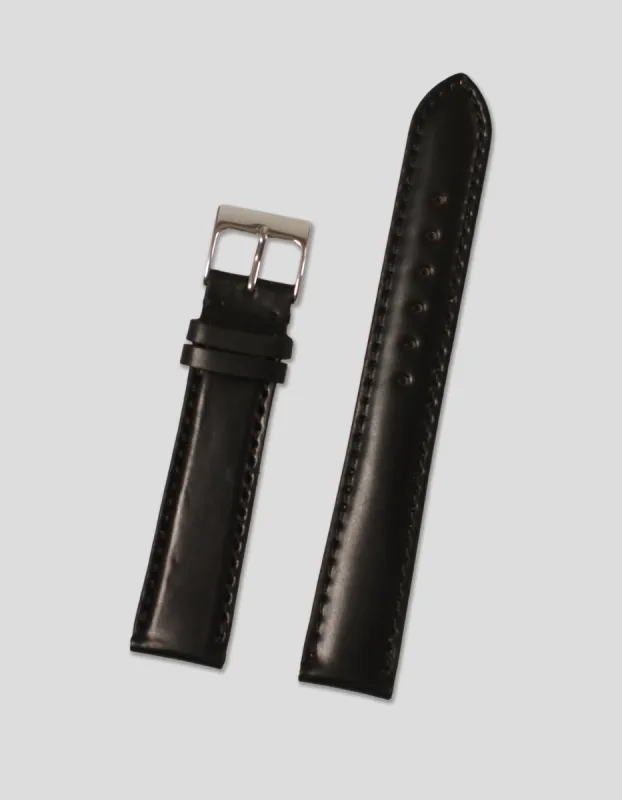 Made-in-USA Black Shell Cordovan Watch Strap sold by J. Press