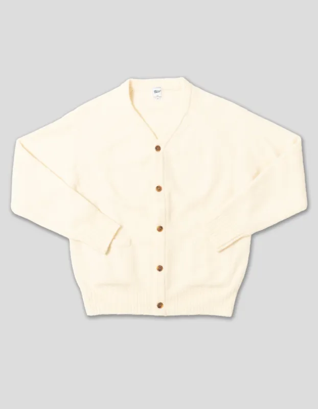 Solid Cream Cardigan Sweater - Trim Fit sold by J. Press