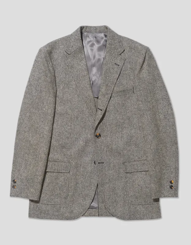 Black & White Crows Foot Wool Sport Coat - Trim Fit sold by J. Press