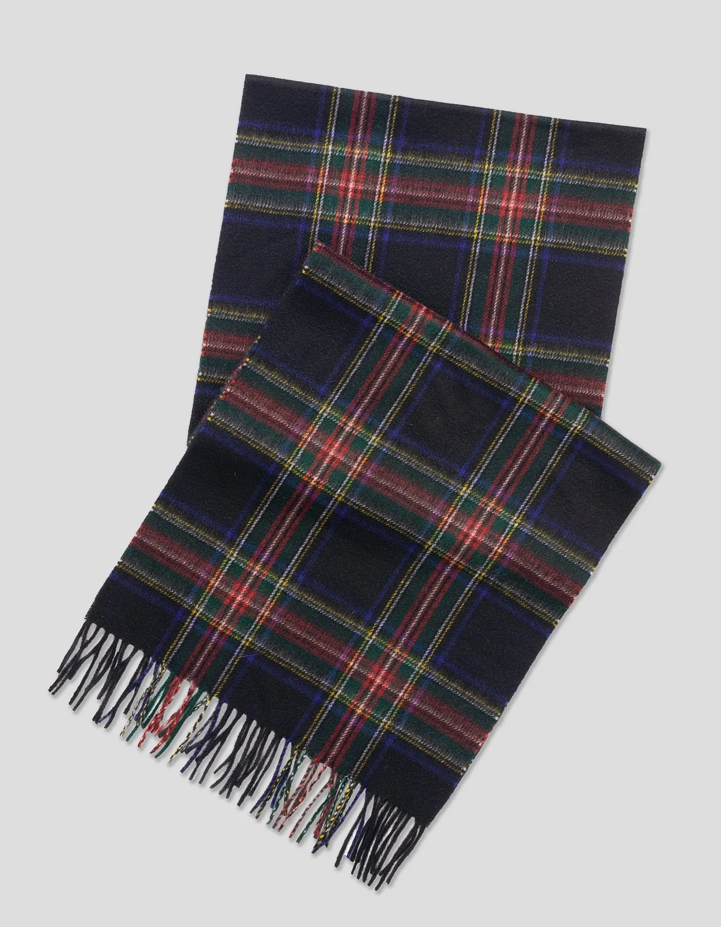 CASHMERE SCARF - NAVY/GREEN TARTAN sold by J. Press