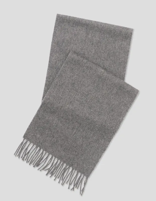 CASHMERE SOLID MUFFLER - GREY sold by J. Press