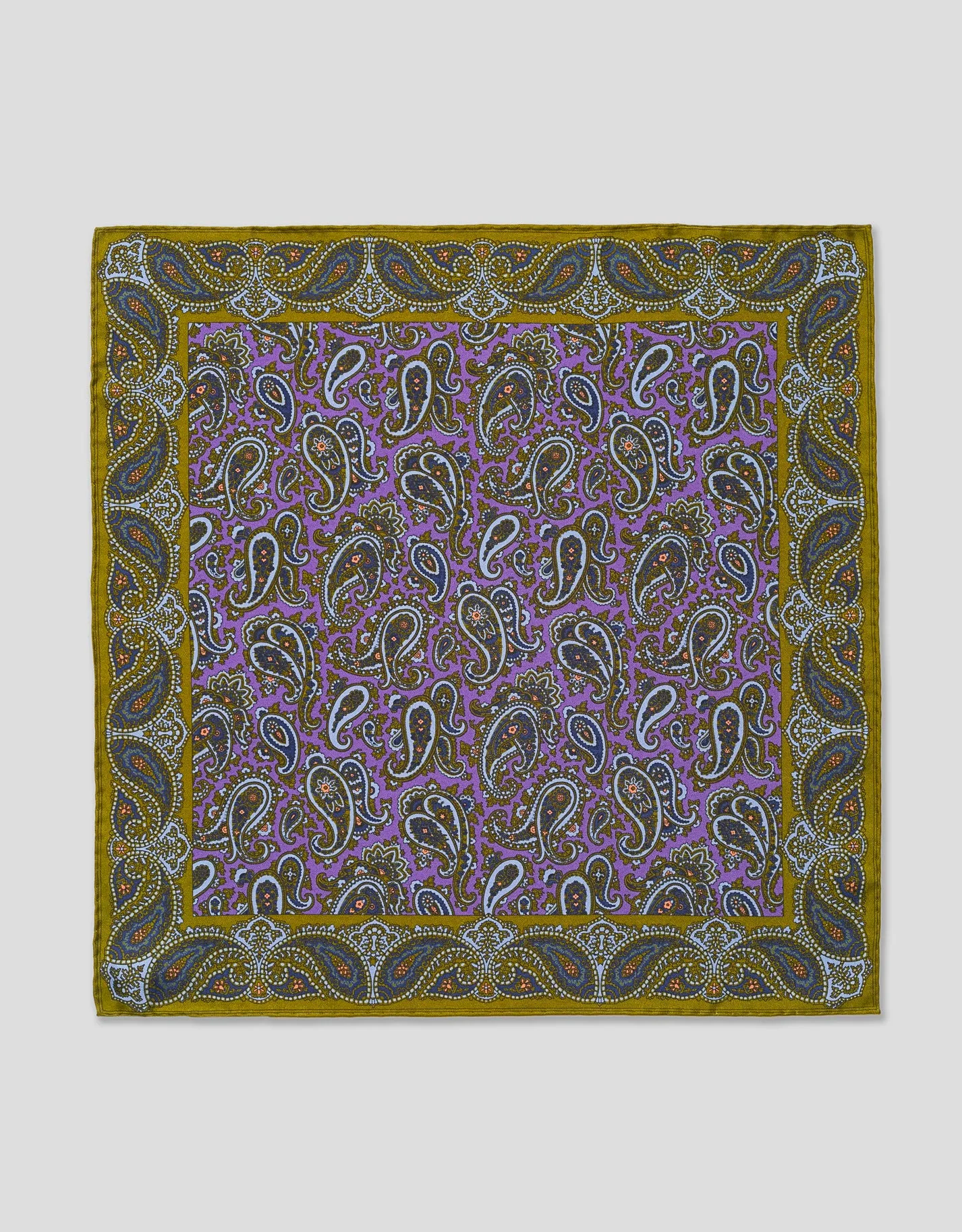 PAISLEY POCKET SQUARE - LIGHT BLUE sold by J. Press