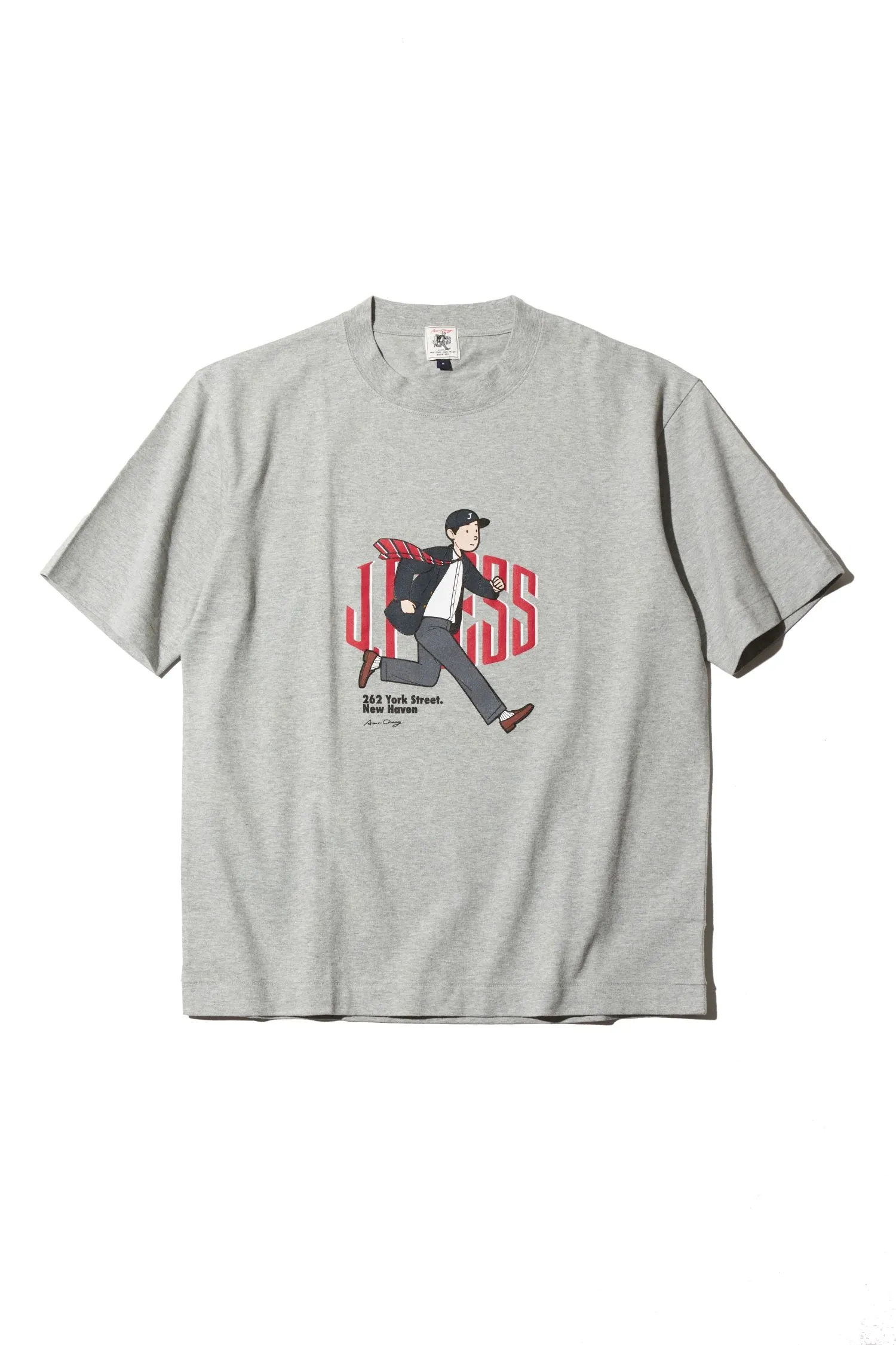 Grey "Running Ivy Boy" Crew Neck T Shirt - Trim Fit sold by J. Press