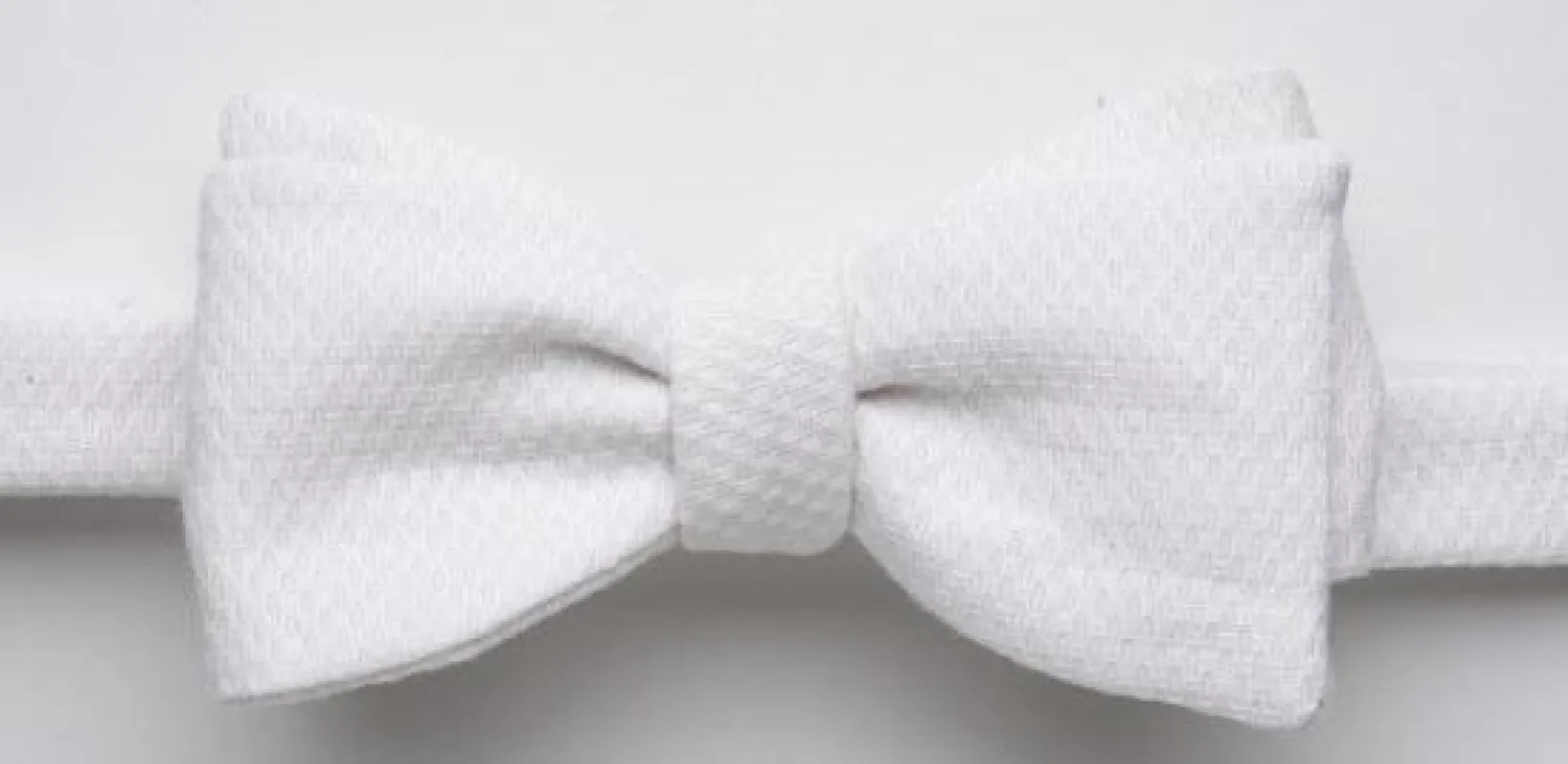 Made-in-UK Cotton Pique Pre-Tied Formal Bow Tie sold by J. Press