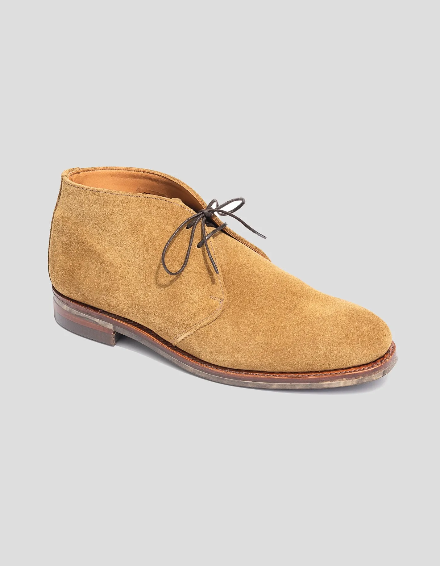 Made-in-England Tan Suede Chukka Boot sold by J. Press