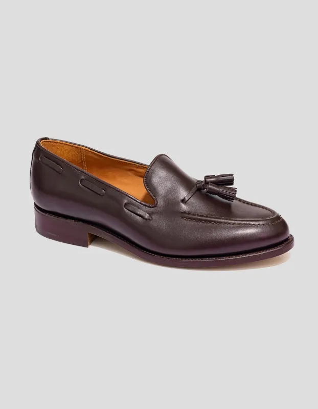 Made-in-England Brown Calfskin Tassel Loafer sold by J. Press