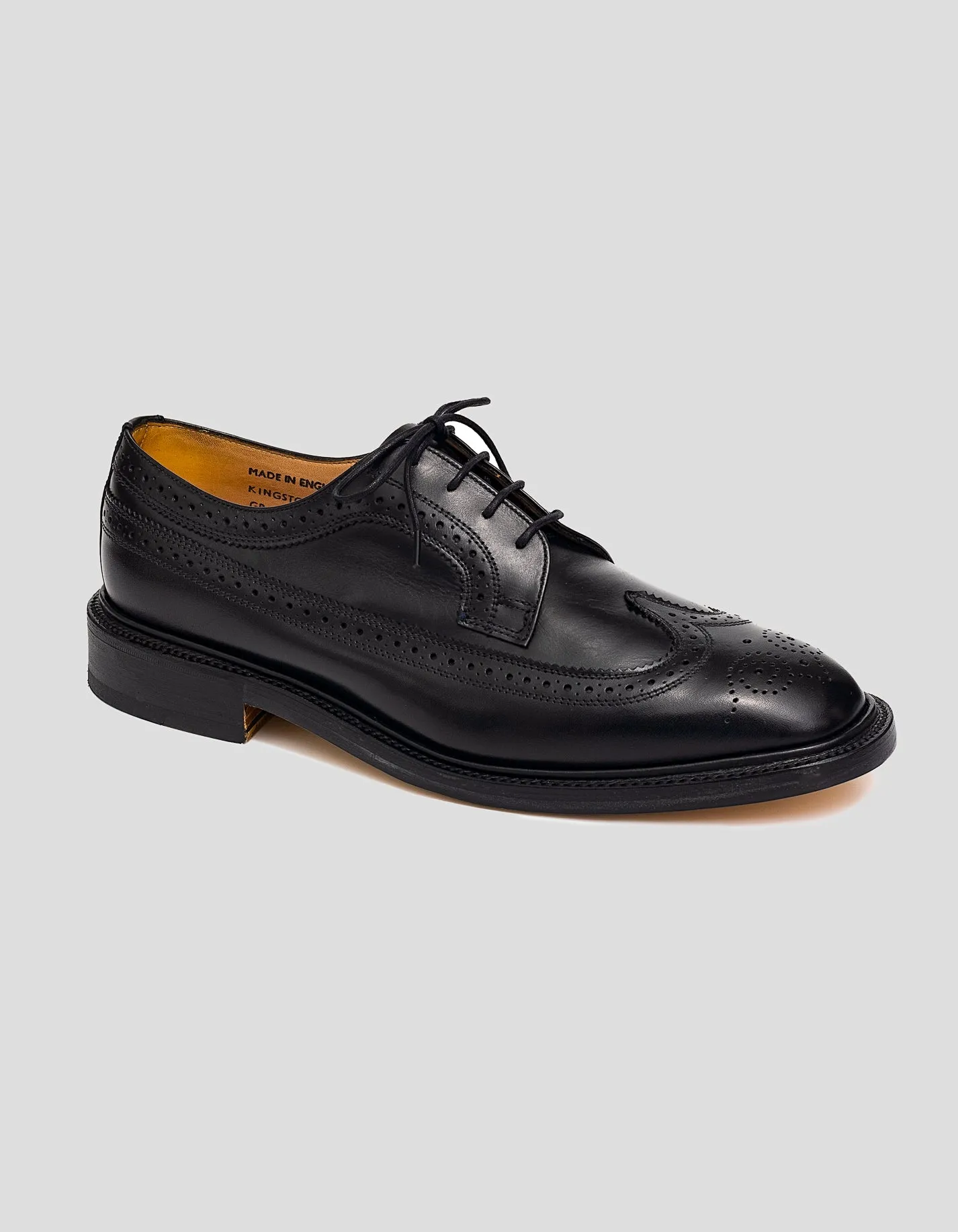 Made-in-England Black Calfskin Longwing Blucher sold by J. Press
